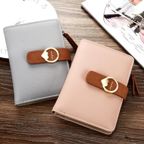 2021 Fashion Clutch Girls Mini Purse Money Clip Wallet For Gilrs Women Small Wallets Female Leather Purse Ladies Card Bag