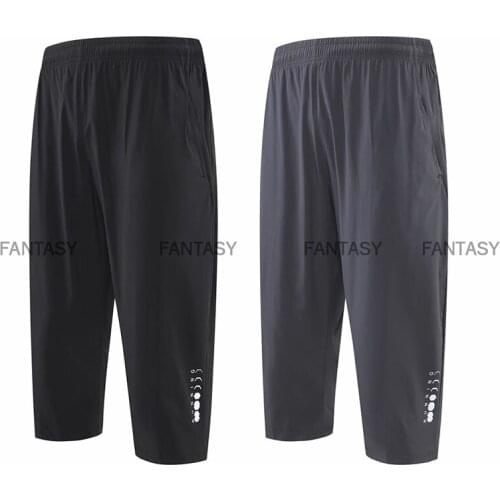 Mens Cropped Trousers Men sports pants Fitness Gym Training Sports Quick Dry Jogging Summer Mens Tracksuit Jogger Short pants