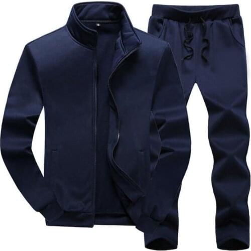 2021 Fashion Men Outwear Sets Solid Color Street Men Casual Hoodies Suit Comfortable Male Tracksuit