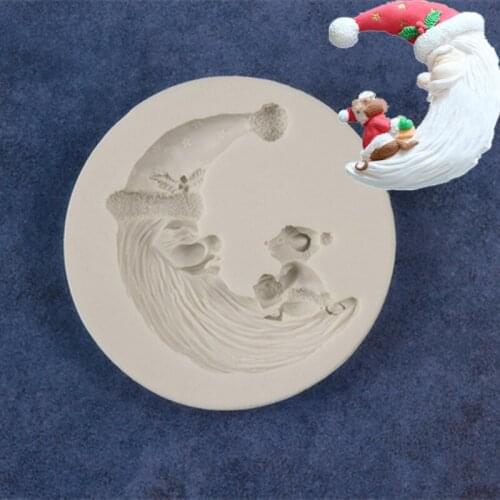New Silicone Cake Mold Santa Moon Monkey Candy Mold Cake Decoration Tool A1602
