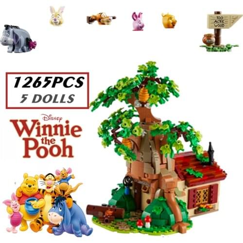 2021 New IN STOCK 1265PCS Winnie The Pooh Tree House Bear Building Blocks Bricks Toys for Kids Children Birthday Gifts 21326