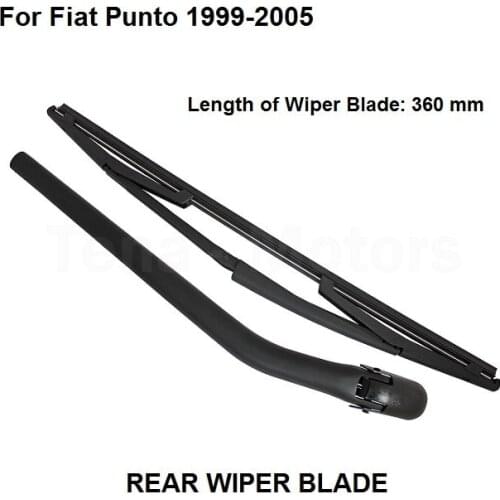 New For Fiat Punto 1999-2013 Rear Windshield Windscreen Window Wiper Arm Blade Set Complete