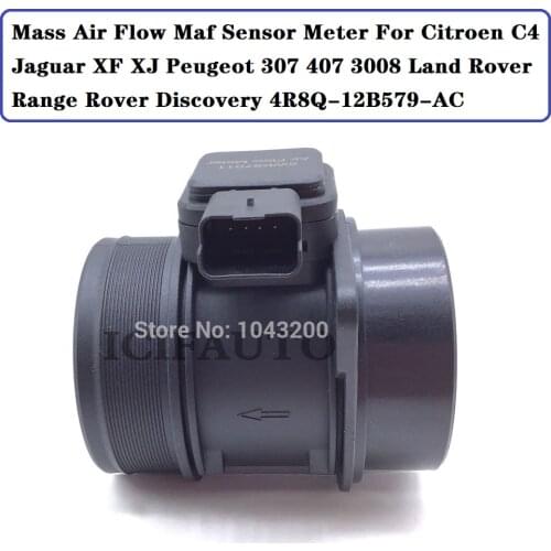 5WK97011Z New Mass Air Flow Meter Maf Sensor 4R8Q-12B579-AC For Land Rover Jaguar C2C12919, PHF500090 , PHF-500090, 5WK97011