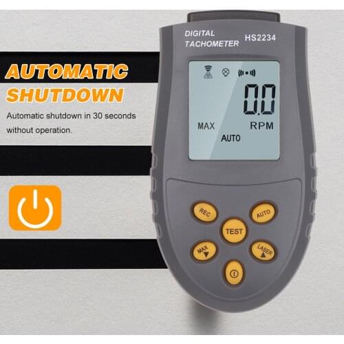 Portable High-precision Digital Tachometer with Laser Manual/Automatic Measurement Speedometer LCD Display Digital Tachometer