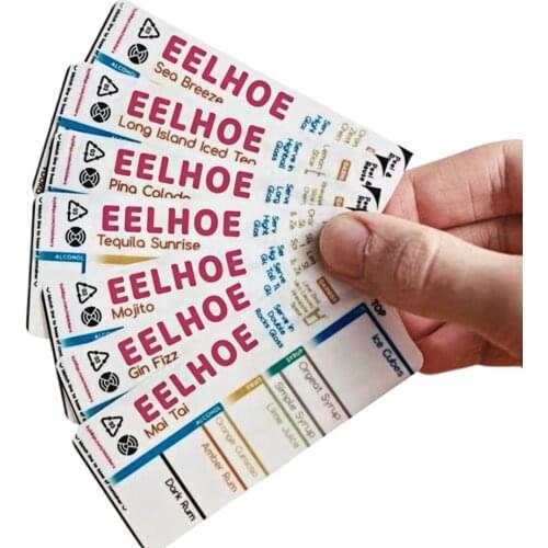 Durable 7Pcs Excellent Easy to Install Recipe Sticker Measurement Kitchen Sticker Peel Regular for Glass