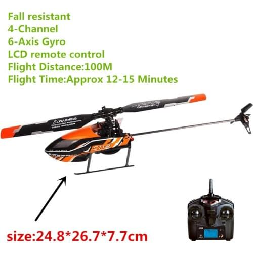 2.4Ghz Radio RC Helicopter RTR 4CH 6-Axis Gyro With LCD Remote Control Fall Resistant Flight Time 12 Minutes For Kids Gifts