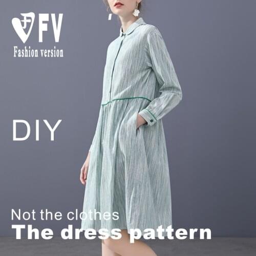 New spring and summer loose shirt women dress pattern clothes sewing design drawings BLQ-474