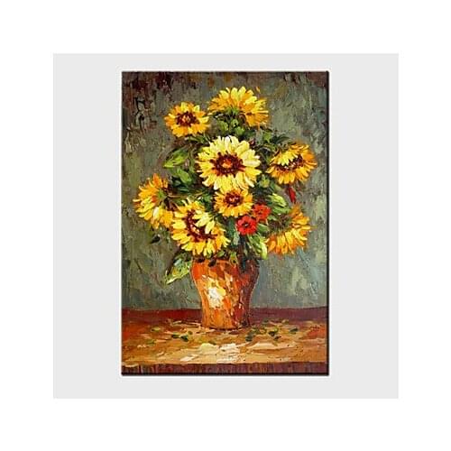 Hand Painted Modern Canvas Wall Painting Flower Wall Decor Floral Oil Painting Flower Wall canvas art for Home Decor bedroom