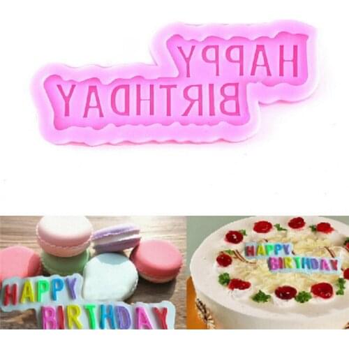 1Pc Silicone Mold Fondant Silicone Lace Mold Cake Mold Cake Decorating Tools Mold HAPPY BIRTHDAY Shape Cake Tools