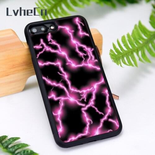 LvheCn Silicone Rubber Phone Case Cover for iPhone 6 6S 7 8 Plus X XS XR 11 12 Mini Pro Max Pink Lightning
