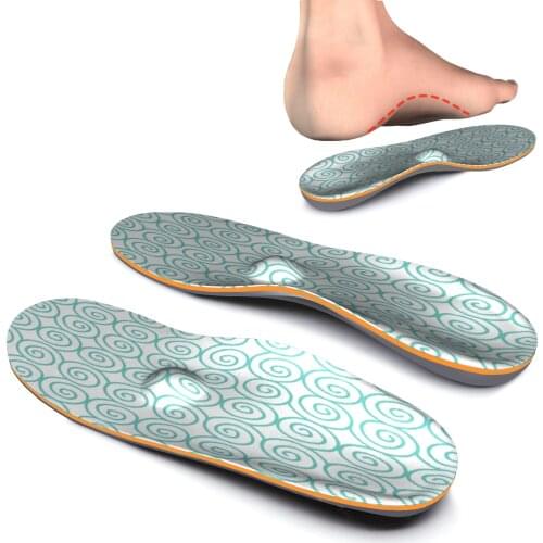 Blue Round Memory Foam Arch Supports Orthotics Shoe Inserts Relieve Flat Feet, High Arch For Women and Men Casual Shoes iFitna