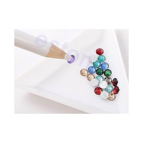 U119 5pcs/lot Nail Art Rhinestones Gems Picking Crystal Tool Wax Pencil Pen Picker