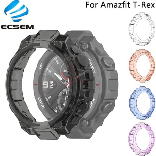 Protective case for Amazfit T-Rex A1918 watch accessories anti shock cover shell soft Tpu case for t-rex