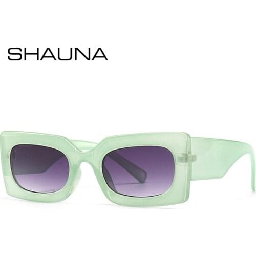 SHAUNA Retro Rectangle Jelly Orange Green Sunglasses Women Fashion Gradient Shades UV400 Brand Designer Men Square Sun Glasses
