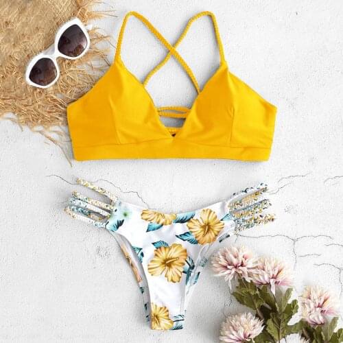 Bathing suits woman 2021 bikini brazilian set Bandage purple Low waist Mini swimwear women two pieces beach wear