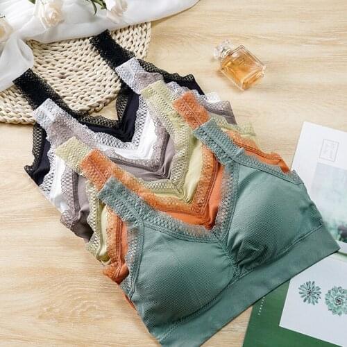 Womens Bra Seamless Underwear Sexy Lace Wireless Beauty Back Lingerie Push Up bh Bra Cozy Chest tube Top bralette