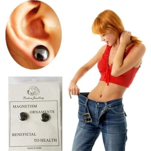 1/2Pair Magnetic Slimming Earrings Weight Loss Healthy Jewelry Magnets of Lazy Paste Weight Loss Slimming Product