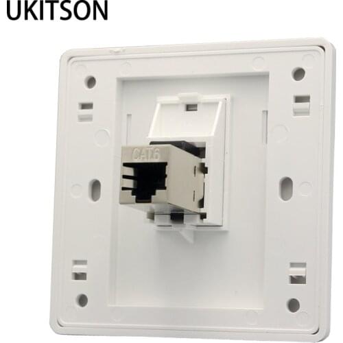 1 Port Shield CAT6 RJ45 Network Wall Panel Shielded Female CAT.6 Internet Extender Faceplate LAN Outlet
