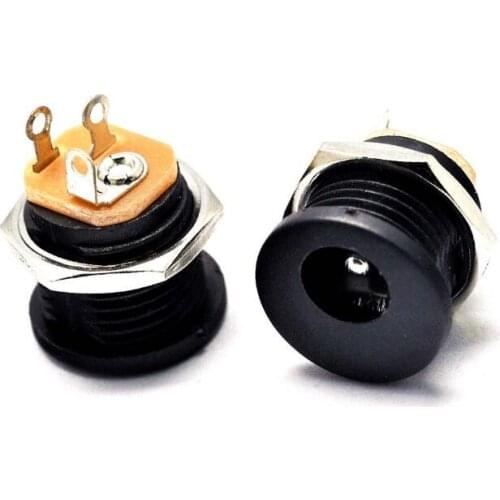 10PCS/LOT DC-022 DC Power Jack Socket dc connector Adapter interface DC022 5.5X2.1MM Supply Jack Socket Panel Mount plug