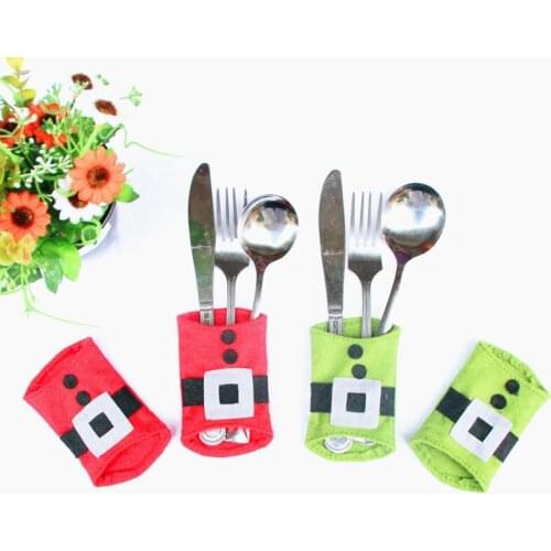 12pcs Christmas decorations Christmas tabletop gift bag Christmas knives and forks bag