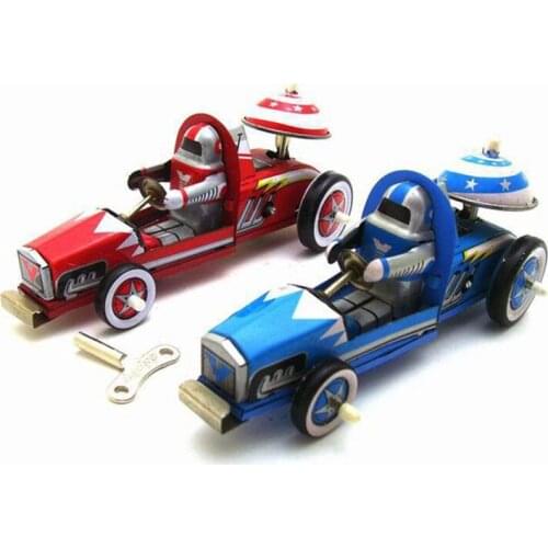 14cm Racing Car Nostalgic Retro Collection Toy Store Window Personality Decorative Ornaments Tin Toys