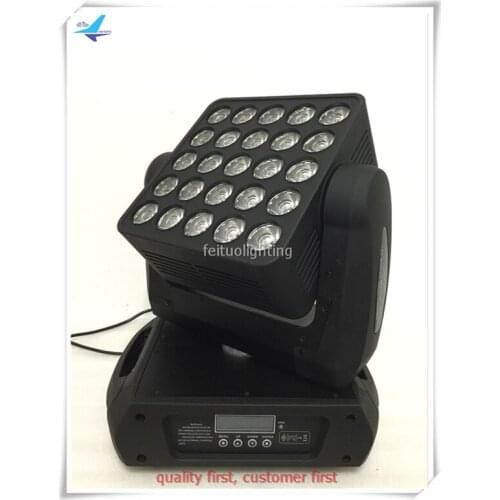 4 pcs/lot 25x12w 4 in 1 rgbw matrix Beam LED Moving Head 5x5 moving head led matrix blinder light