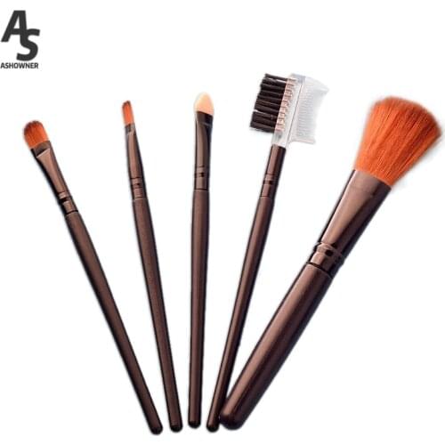 5pcs/Set Makeup Brush Foundation Bursh Powder Eyebrow Makeup Brushes Set Eyeshadow Blending Blush Brush Beauty Make Up Kit Tools