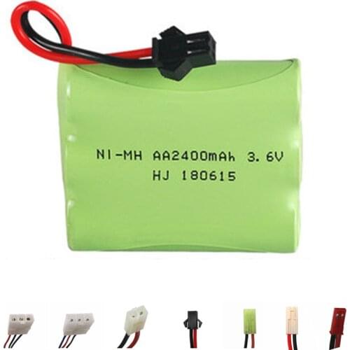 3.6v 2400mah NiMH Battery For Rc toy Car Robot Boat Tanks Trains Gun Ni-MH AA 700mah 3.6v Rechargeable Battery 1Pcs For RC Boat