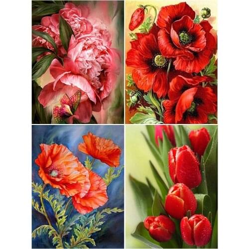 Diamond Embroidery Sale Flowers Diamond Mosaic Rose Canvas 5D DIY Diamond Painting Full Square Cross Stitch Home Decor Sale