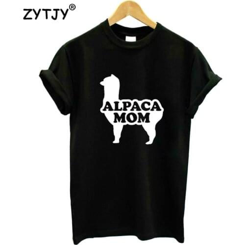 Alpaca Mom Print Women Tshirt Cotton Funny t Shirt For Lady Girl Top Tee Hipster Tumblr Drop Ship HH-186