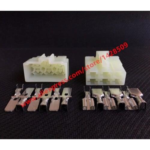 20 Sets Auto Wire Connector 6 Pin 6070-6481 Female And Male Socket With Terminals