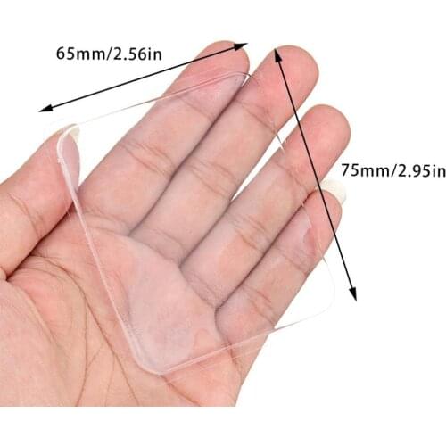 Car Gel Pad Transparent Small Square Nano Hand Stickers Perfume Seat Car Decoration Fixed Pu Mat 65*75Mm