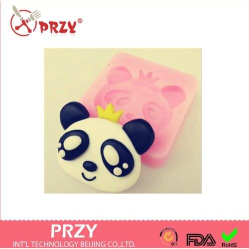 Free shipping Panda Face shape hot sale chocolate silicone mold fondant Cake decoration mold soap mold