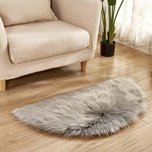 Imitation Australia wool European style door, cushion, semi-circular sofa, living room, bed, carpet, one-to-one