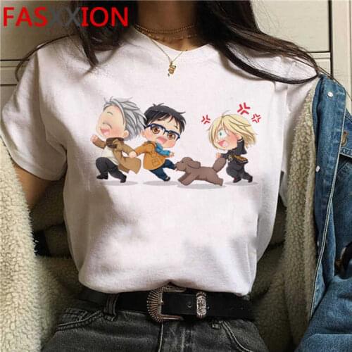 Yuri on Ice top tees men casual streetwear ulzzang couple plus size clothes top tees harajuku tumblr