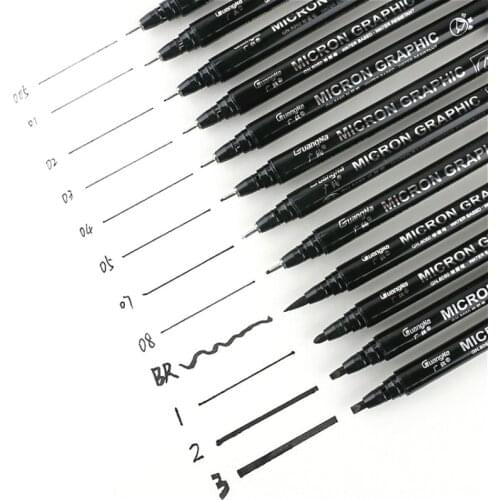 Lo Painting Needle Pens Art Markers Fast Dry Waterproof School Drawing Sketching Journal Writing Stationery Supplies