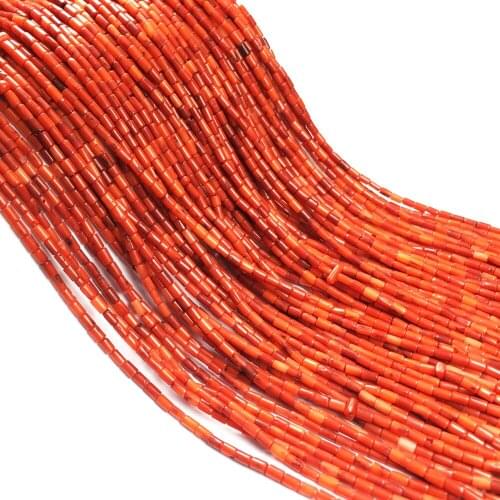 Artificial coral Beadeds Columnar shape isolation loose beads For jewelry making DIY bracelet necklace semi-finished accessorie