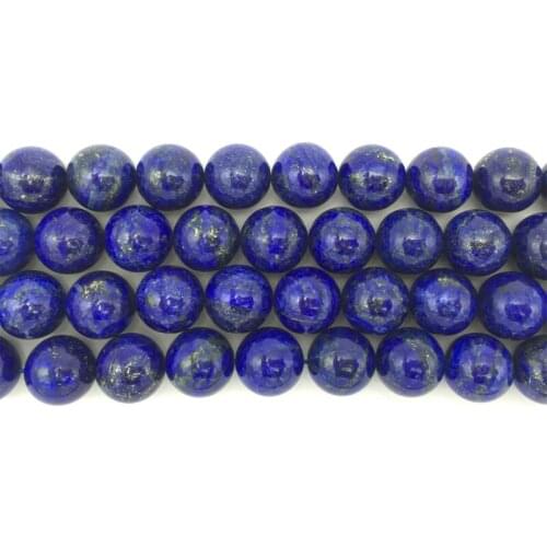 4,6,8,10,12,14,16mm Natural Lapis Lazuli Bead Round Loose Stone Beads Strand 15" For DIY Necklace Bracelet Jewelry Making