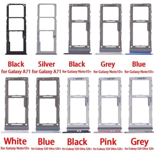 SIM Card Tray + SIM Card Tray + Micro SD Card Tray for Samsung Galaxy A71/SM-A715F/DS/SM-N975F/DS/Note10 Plus
