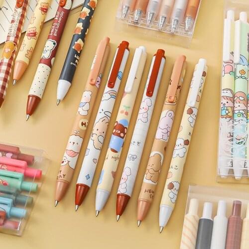 Cartoon Gel Ink Pens Set Cute Writing Pens Pens Stationery Office School Supplies For Student TS2 Paint By Number Pens Brushes