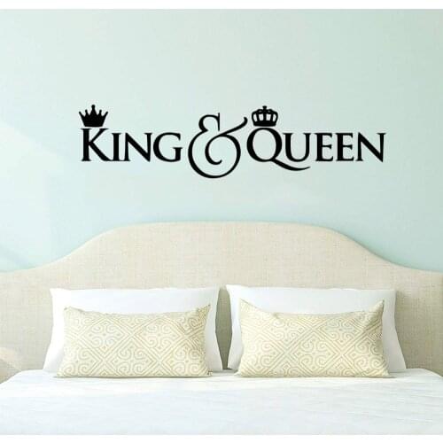 Funny king queen Text Wall Stickers Animal Lover Home Decoration Accessories For Kids Rooms Decoration Wall Art MURAL