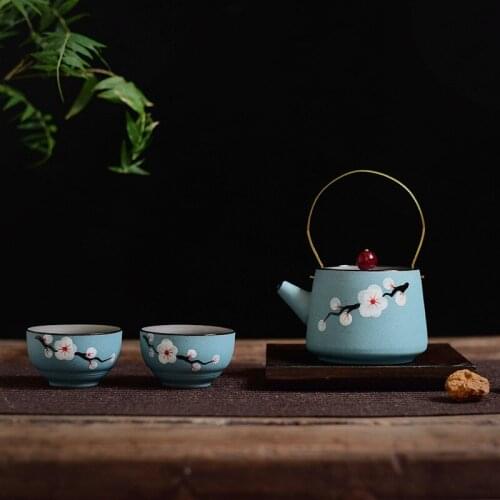Authentic Japanese Ceramic Teapot Set Tea Set Tetsubin Kettle Drinkware Kung Fu Advocator Filter Cooking Tools One Pot 2 Cups