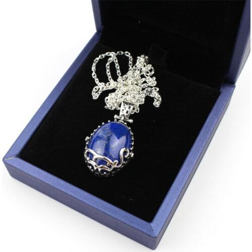 Vampire Diaries Katherine Anti-sunlight 925 Sterling Silver Lapis Lazuli Pendant Necklace Women Jewelry Cosplay Props Gifts