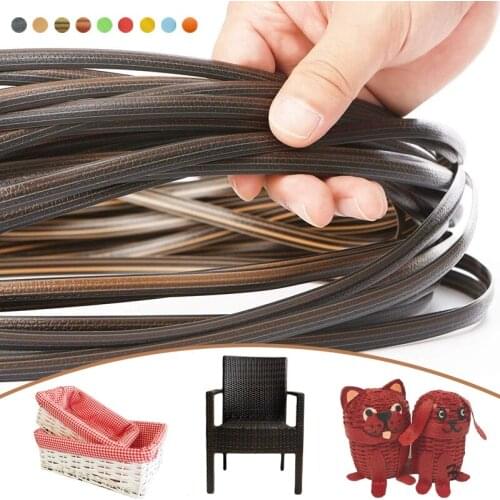 500g PE Gradient Flat Synthetic Rattan Material Handmade Weaving Rope Furniture Bed Sofa Chair Table Basket Repair PE Rattan