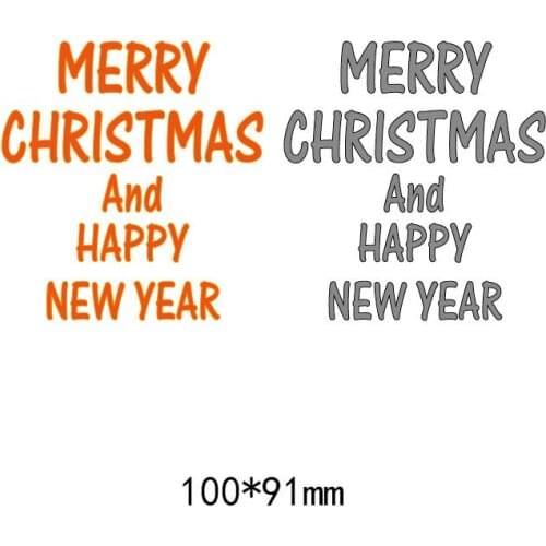 Merry Christmas Letters Metal Die Cuts Cutting Dies For DIY Scrapbooking Embossing Decorative Crafts Photo Album Paper Cards