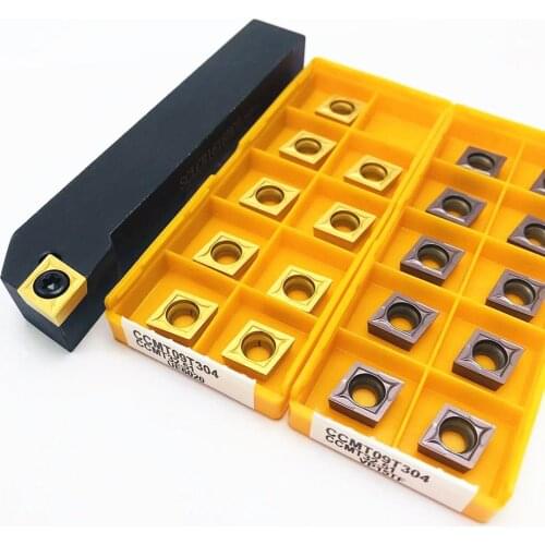 SCLCR1212H09 SCLCR1616H09 SCLCR2020K09 SCLCR2525M09 Cylindrical turning tool holder 10PCS CCMT carbide blade turning tool set