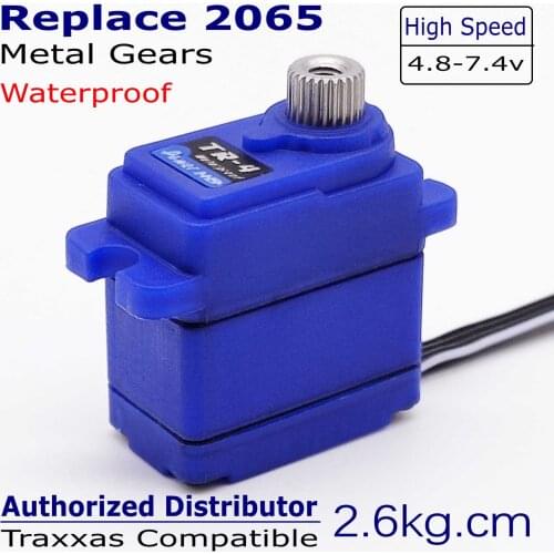 Power HD Traxxas 2065 TR-4 2.6kg Mini Waterproof Metal Gear Servo 7.4v high voltage Trx4 Trx6 Summit Speed Shaft Servo Robot