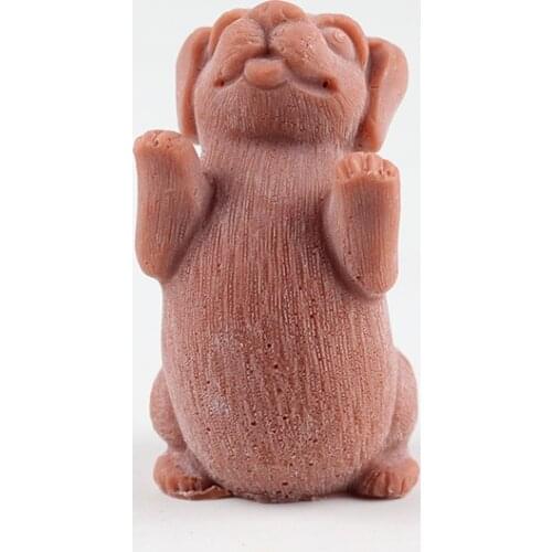 Cute Dog Shape Soap Mold Silicone Chocolate Cake Craft Mould