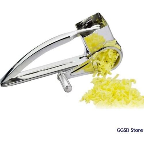Rotary Cheese Grater Stainless Steel Hand-crank Cheese Slicer Queso Rallador Butter Planer Vegetable Shredder Kitchen Gadgets