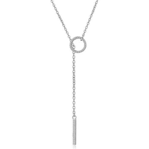 Lady Fashion Silver 925 Choker Necklace For Women Accessories Vintage Zircon Stone Pendant Necklaces Female Choker Jewelry Girls